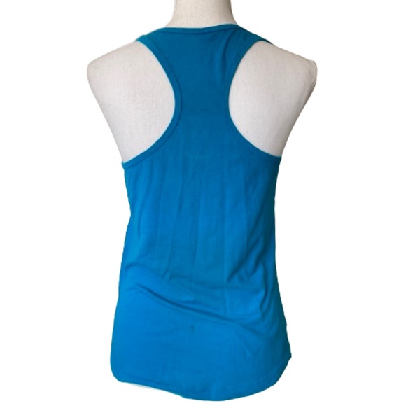 Ocean Beach San Diego racer Back Turquoise sleeveless activewear top Pacific - Picture 3 of 9